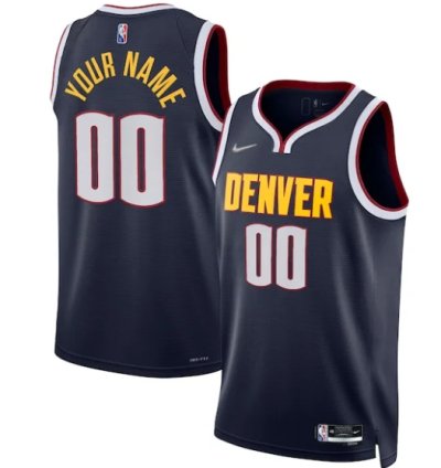Denver Nuggets Nike 202122 Diamond Swingman Custom Jersey - Icon Edition - Navy