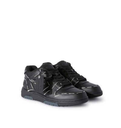 Out Of Office Sneakers Leather Sartorial Stitching In Black