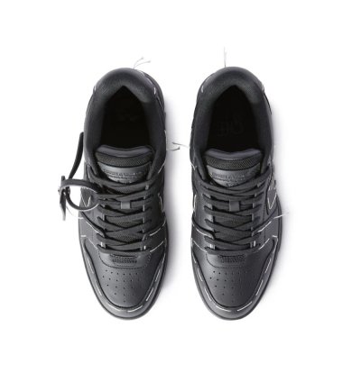 Out Of Office Sneakers Leather Sartorial Stitching In Black
