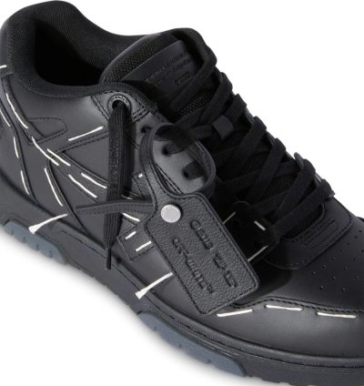 Out Of Office Sneakers Leather Sartorial Stitching In Black