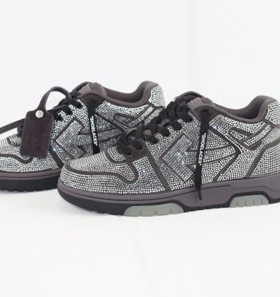 Out Of Office Strass Sneakers In Strass Dark Grey Black
