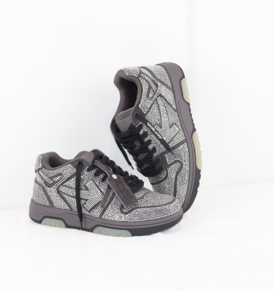 Out Of Office Strass Sneakers In Strass Dark Grey Black