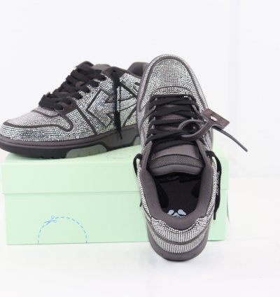 Out Of Office Strass Sneakers In Strass Dark Grey Black