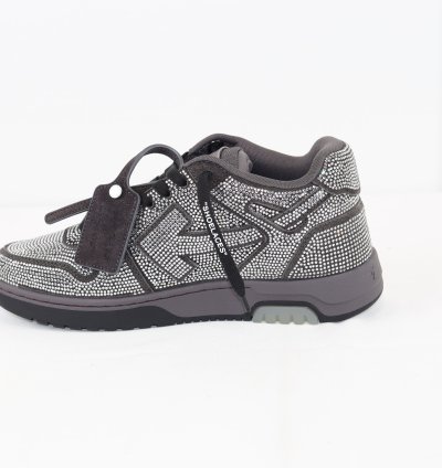 Out Of Office Strass Sneakers In Strass Dark Grey Black
