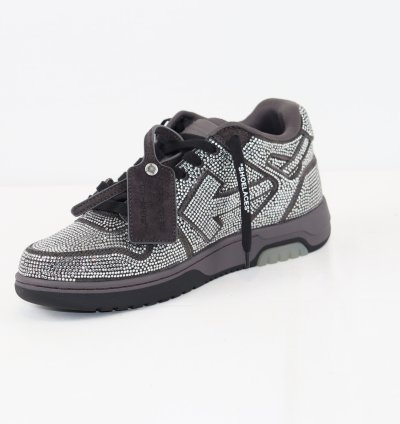 Out Of Office Strass Sneakers In Strass Dark Grey Black