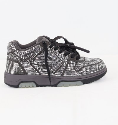 Out Of Office Strass Sneakers In Strass Dark Grey Black