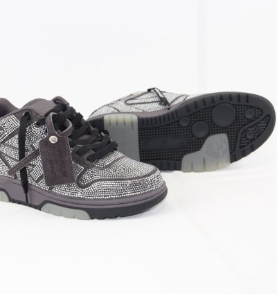 Out Of Office Strass Sneakers In Strass Dark Grey Black