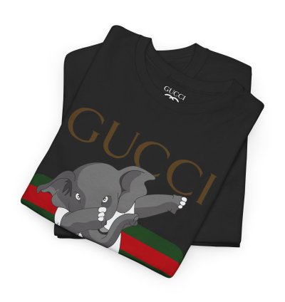 Gucci Elephant Black T-shirt - Size Usa