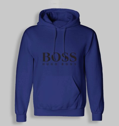 Hugo Boss Logo Unisex Navy Hoodie - Size Usa
