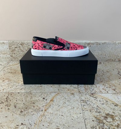 Radio Print Slip On Venice Trainer In Pink