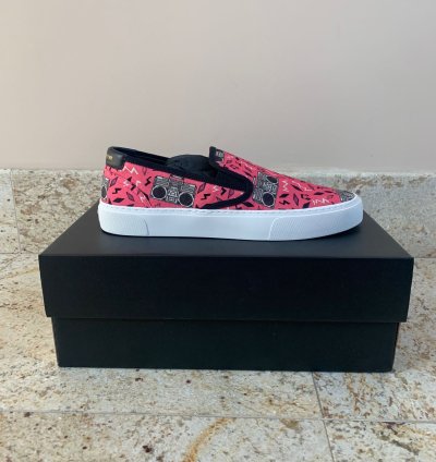 Radio Print Slip On Venice Trainer In Pink