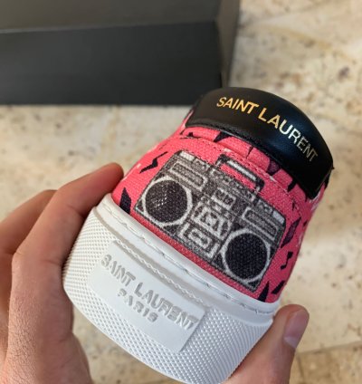 Radio Print Slip On Venice Trainer In Pink