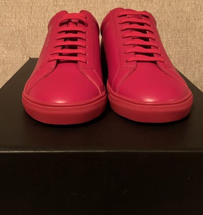 Rare Saint Laurent Andy Low Top Sneaker Men Sz 42 Red 9 Us