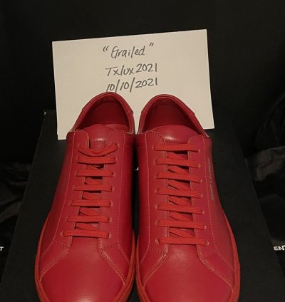 Rare Saint Laurent Andy Low Top Sneaker Men Sz 42 Red 9 Us