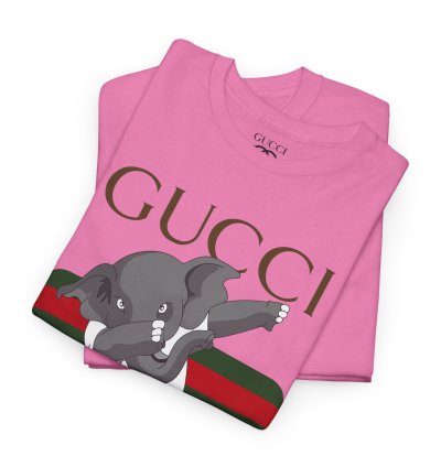 Gucci Elephant Pink T-shirt - Size Usa