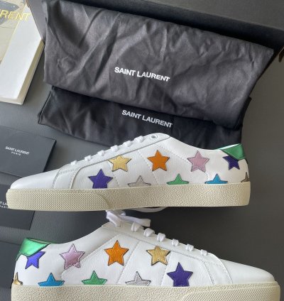 Rare Super Runway Brand New Star Sl06 Leather Sneakers