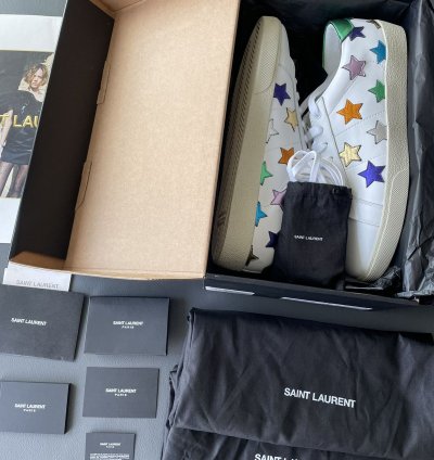 Rare Super Runway Brand New Star Sl06 Leather Sneakers