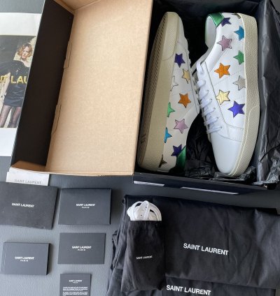 Rare Super Runway Brand New Star Sl06 Leather Sneakers