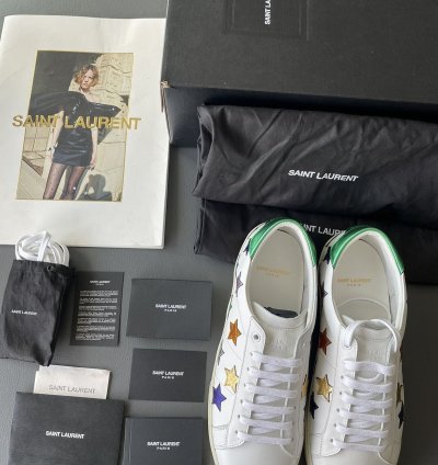 Rare Super Runway Brand New Star Sl06 Leather Sneakers
