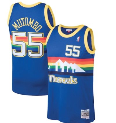 Dikembe Mutombo Denver Nuggets 199192 Hardwood Classics Swingman Jersey - Blue