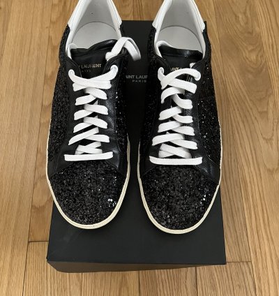 Rare Surf Sound Sequins Leather Low Saint Laurent Hedi