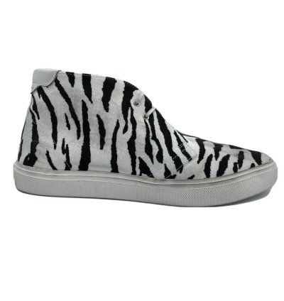 Saint Laurent Ace High Tops With Zebra Print Size 43 Nib