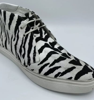 Saint Laurent Ace High Tops With Zebra Print Size 43 Nib