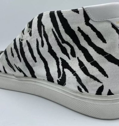Saint Laurent Ace High Tops With Zebra Print Size 43 Nib