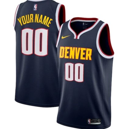 Denver Nuggets Nike 202223 Swingman Custom Jersey - Icon Edition - Navy