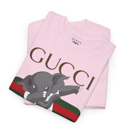 Gucci Elephant Light Pink T-shirt - Size Usa