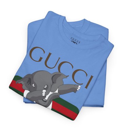 Gucci Elephant Carolina Blue T-shirt - Size Usa
