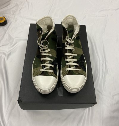 Saint Laurent Bedford Camo Canvas High-top Sneaker