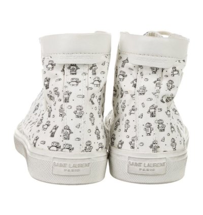 Saint Laurent Bedford Hi Tops With Robots Size 43 5
