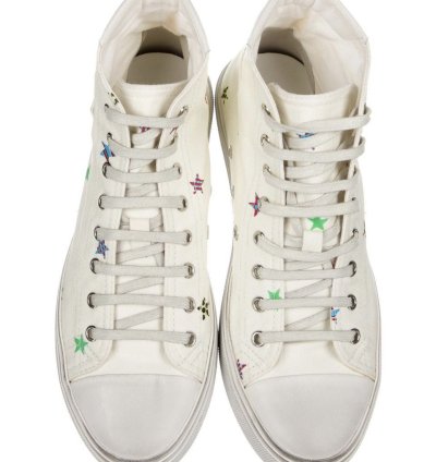 Saint Laurent Bedford Hi Tops With Stars Size 41