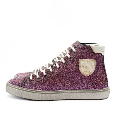 Saint Laurent Bedford Pink Glitter Sneaker