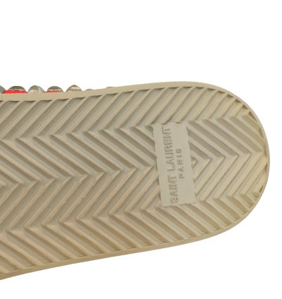 Saint Laurent Bedford Red Studded Sneakers