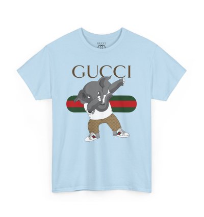 Gucci Elephant Light Blue T-shirt - Size Usa