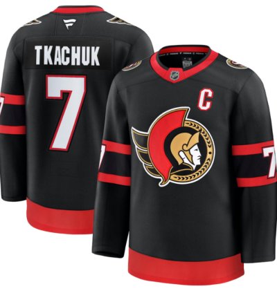 Mens Brady Tkachuk Jersey 7 Ottawa Senators 2025 Premium Home All Stitched