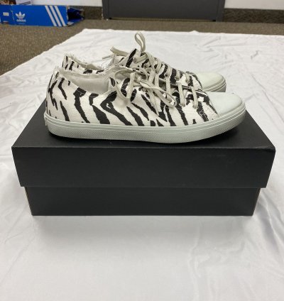 Saint Laurent Bedford Zebra Canvas Low-top Sneaker