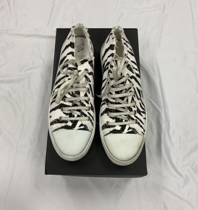 Saint Laurent Bedford Zebra Canvas Low-top Sneaker
