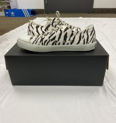 Saint Laurent Bedford Zebra Canvas Low-top Sneaker