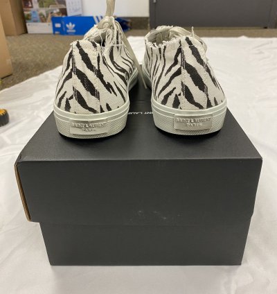 Saint Laurent Bedford Zebra Canvas Low-top Sneaker