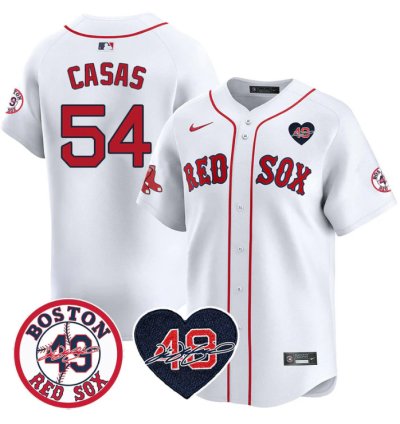 Triston Casas Jersey 54 Boston Red Sox Tim Wakefield Memorial Patch Stitched White