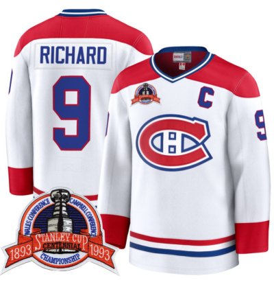 Maurice Richard Jersey 9 Montreal Canadiens Timeless Premium Stitched 1993 Final