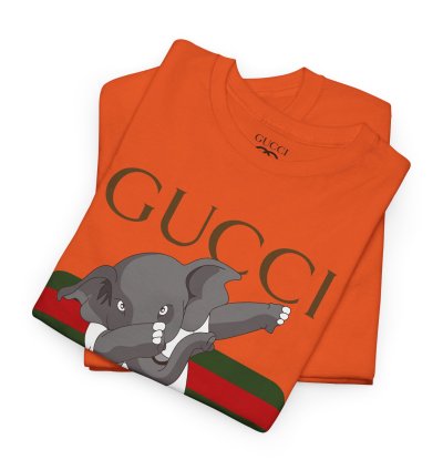 Gucci Elephant Orange T-shirt - Size Usa