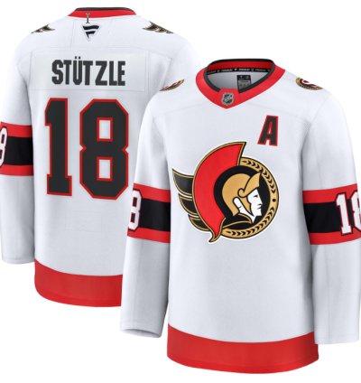 Mens Tim Stutzle Jersey 18 Ottawa Senators 2025 Premium Away All Stitched