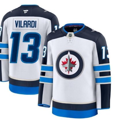 Custom Gabriel Vilardi Jets Jersey - White All Stitched