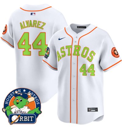 Yordan Álvarez Jersey 44 Astros Orbit Patch Vapor Premier Limited V2 Stitched White