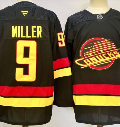 Custom Men Jt Miller Canucks Black Jersey All Stitched