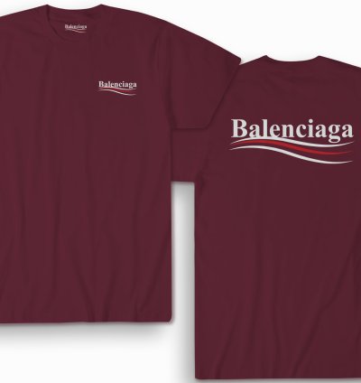 Balenciaga Election Campaign Shirt Maroon Made In Usa S To 5xl